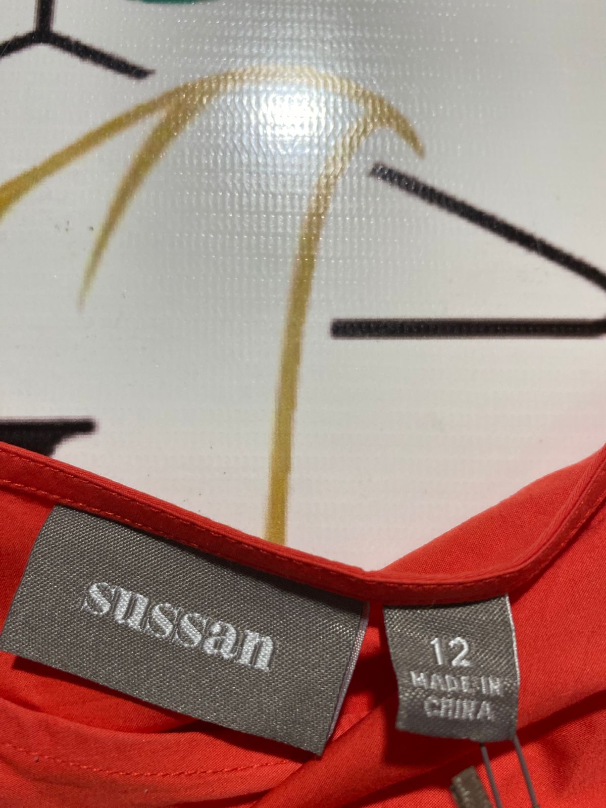 SUSSAN |M| BUST FREE| B32| VIBRANT RED OFF-SHOULDER TIE-DETAIL BLOUSE