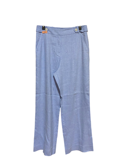 PORTMANS |L| WAIST 30| B32| HIGH-WAISTED LINEN-BLEND WIDE-LEG TROUSERS