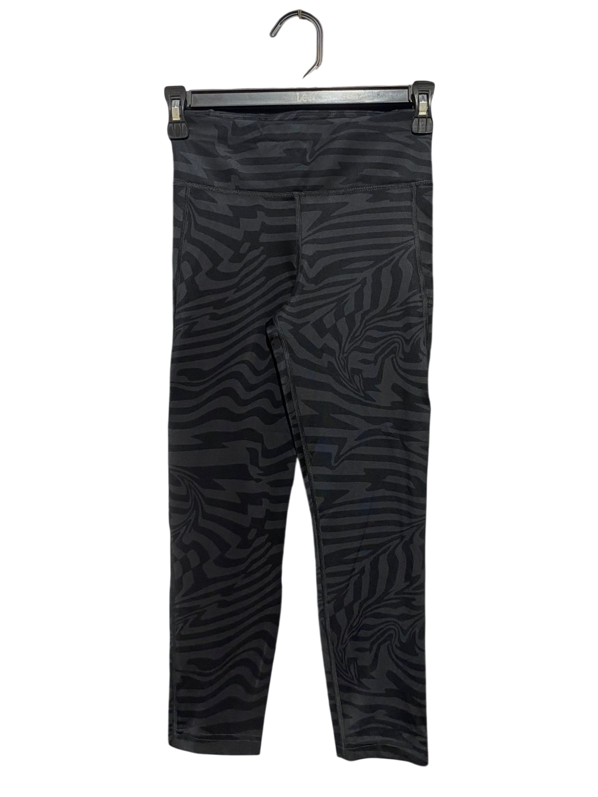 ADIDAS |XS| WAIST 24| B32| HIGH-WAISTED DARK ZEBRA PSYCHEDELIC PRINT ACTIVE LEGGINGS