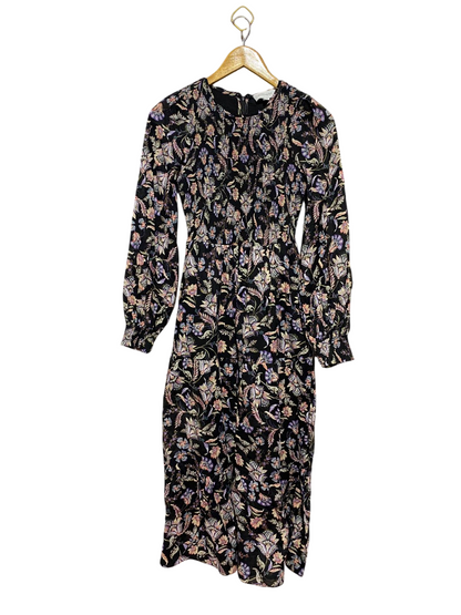 WITCHERY |XS| BUST 13| B32| FLORAL PRINT SMOCKED LONG SLEEVE MAXI DRESS