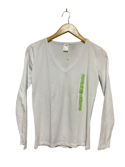 ANKO |S| BUST 15| B32| CLASSIC WHITE V-NECK LONG SLEEVE TEE