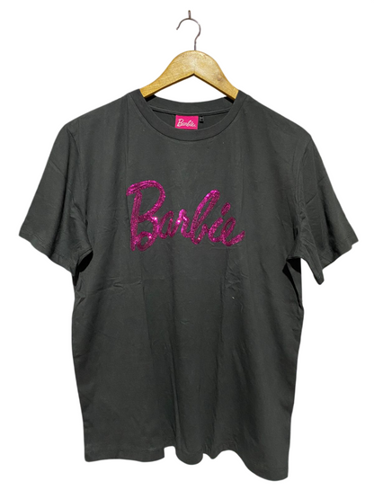 BARBIE |M| BUST 23| B32| BLACK EMBELLISHED PINK SEQUIN GRAPHIC T-SHIRT