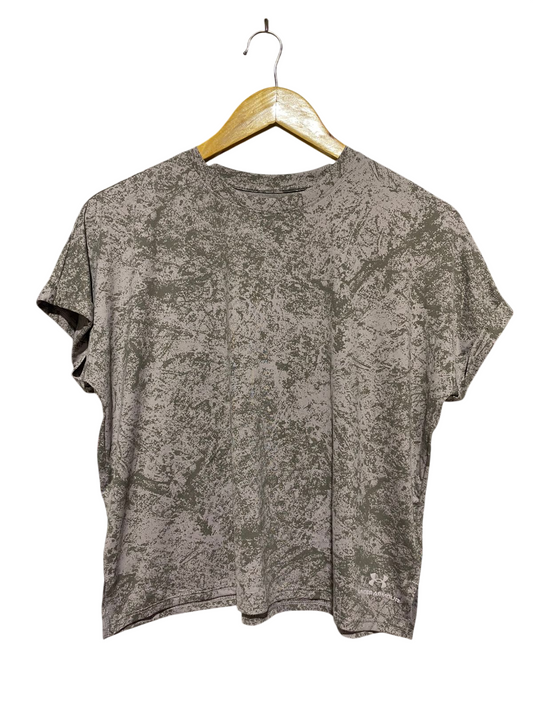 UNDER ARMOUR |XS| BUST FREE| B32| GREY MARBLE PRINT SPORTY T-SHIRT