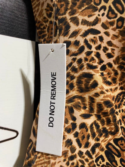 PRINCESS POLLY |M| BUST 16| B32| FREE PEOPLE LEOPARD PRINT RUFFLED SIDE TIE TANK TOP