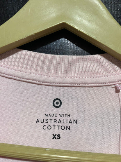 TARGET ACTIVE |XS| BUST 19| B32| SOFT PINK AUSTRALIAN COTTON CASUAL T-SHIRT