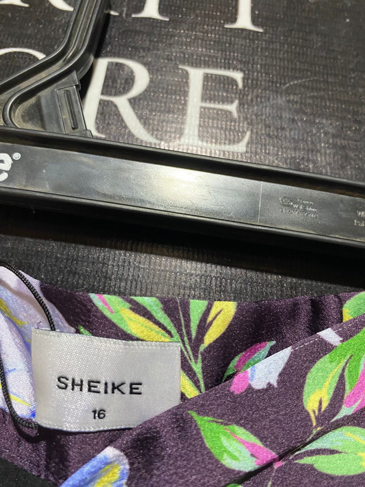 SHEIKE |XL| WAIST 34| B32| CHIC BOHO BLUE FLORAL SATIN ASYMMETRICAL RUFFLED MAXI SKIRT