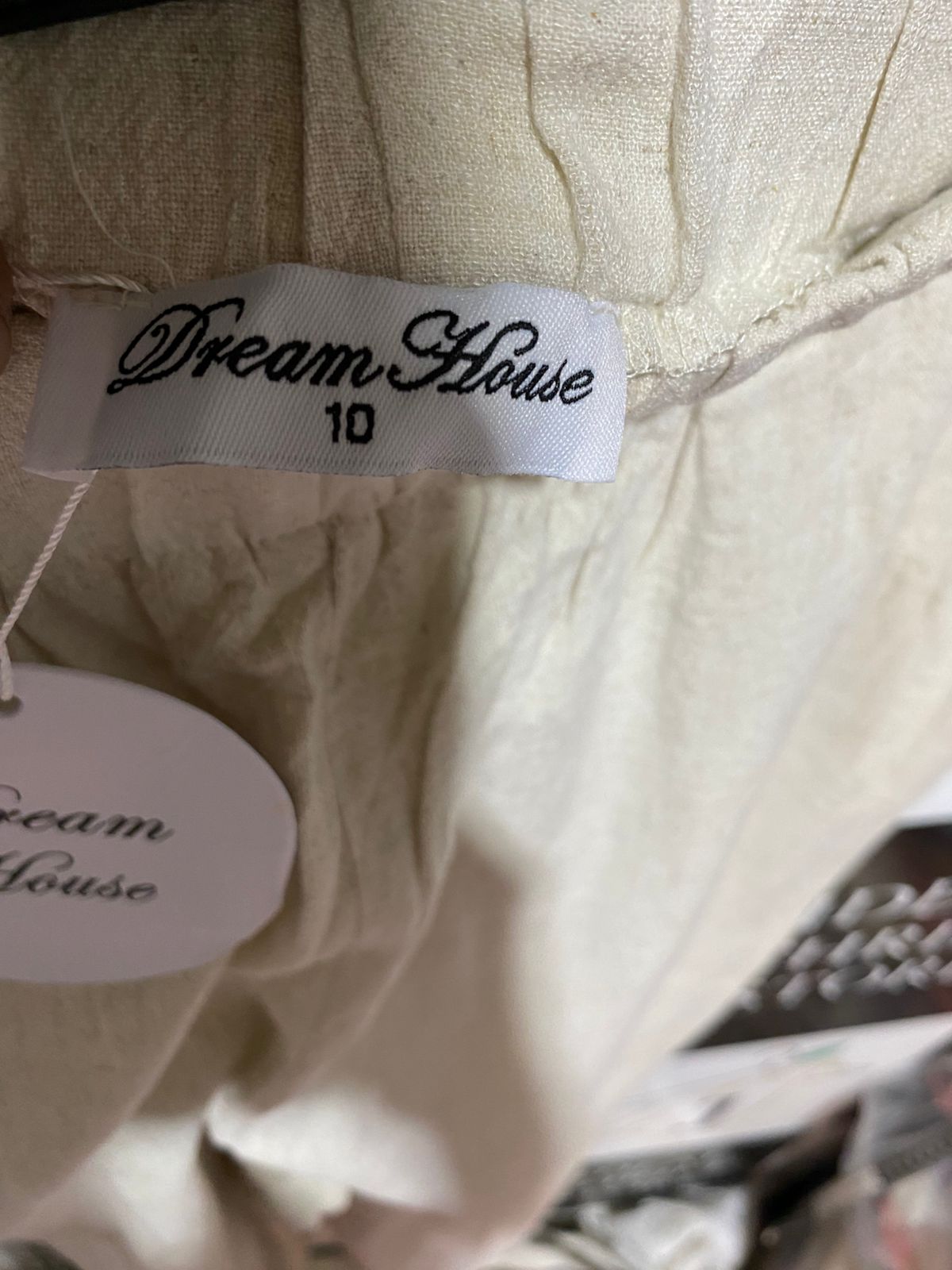 DREAM HOUSE |S| WAIST 26| B32| HIGH-WAISTED LINEN JOGGER PANTS
