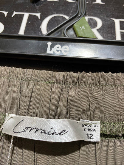 LORRAINE |L| WAIST 29| B32| HIGH-WAISTED DRAWSTRING WIDE-LEG TROUSERS