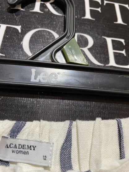 ACADEMY |L| WAIST 30| B32| VERTICAL STRIPED HIGH-WAISTED WIDE-LEG LOUNGE PANTS