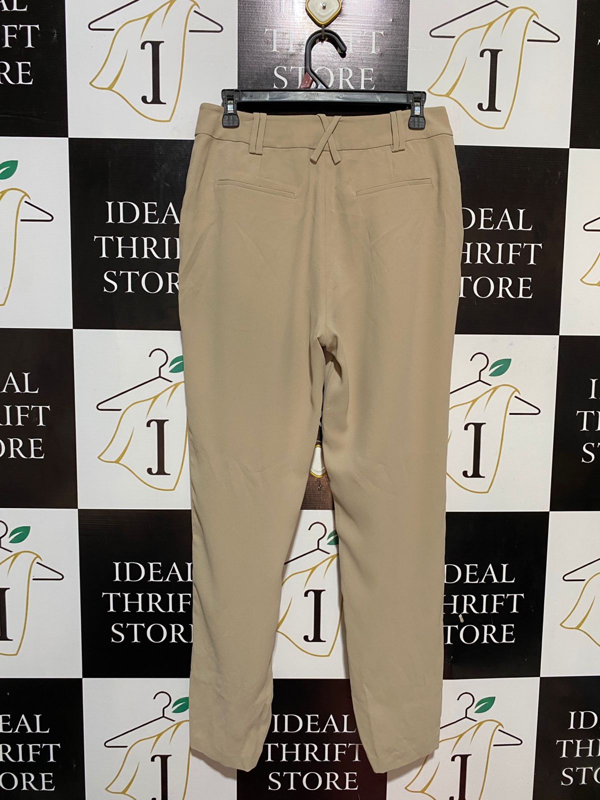 AJE |L| WAIST 30| B32| HIGH-WAISTED TAPERED TROUSERS WITH KNOTTED CUFFS