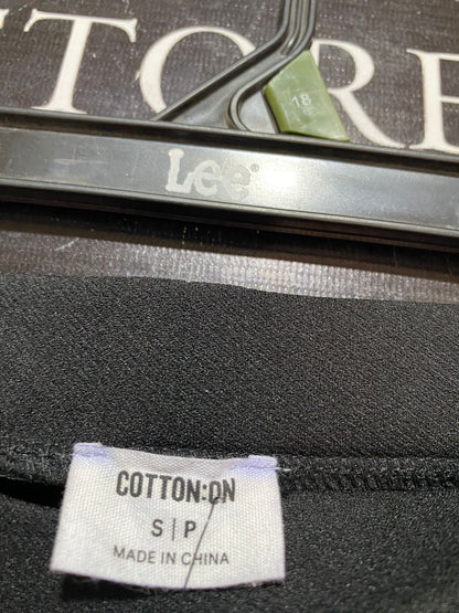 COTTON ON |S| WAIST 27| B32| HIGH-WAISTED SLEEK BLACK FLARED TROUSERS