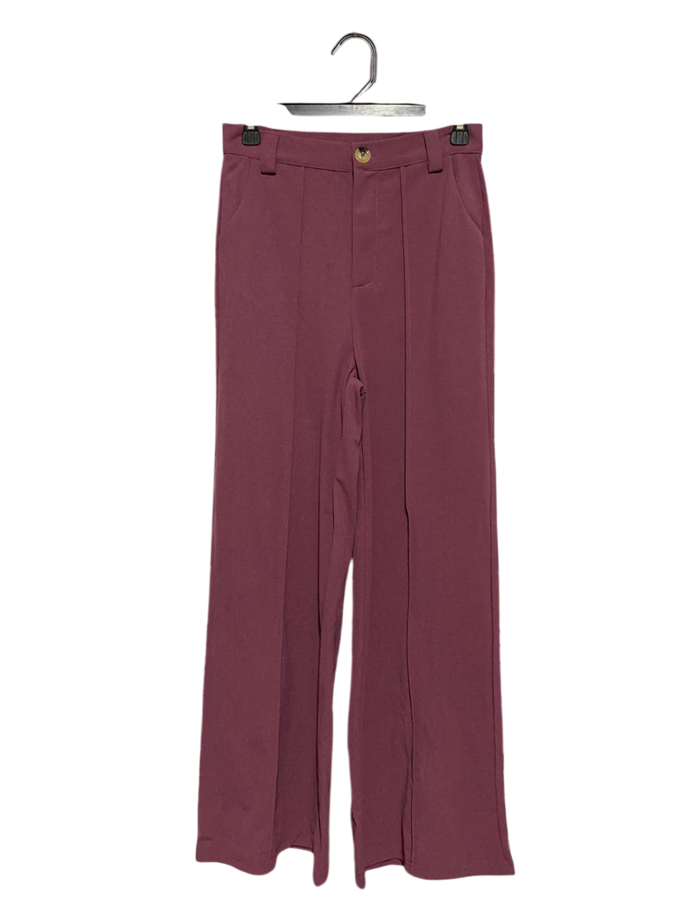 SHEIN |S| WAIST 27| B33| MAUVE HIGH-WAISTED WIDE LEG TROUSERS
