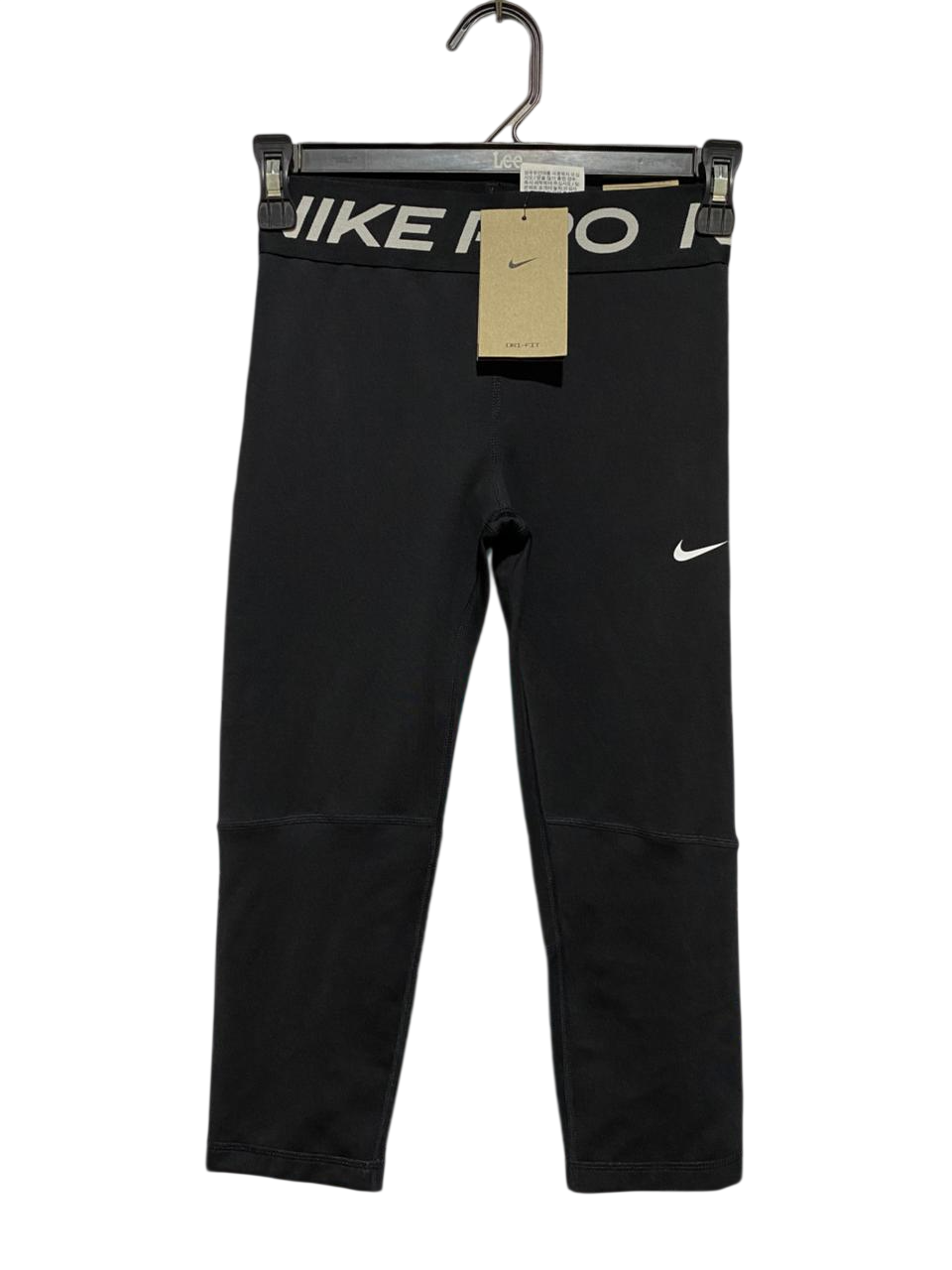 NIKE PRO |XS| WAIST 22| B33| LADIES BLACK DRI-FIT CROP ACTIVEWEAR LEGGINGS
