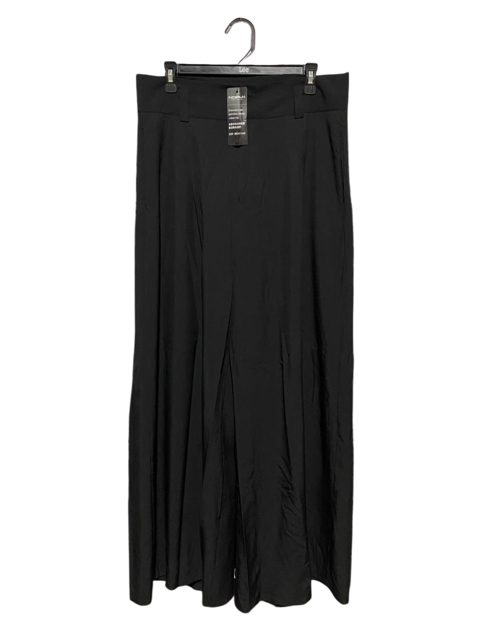 INCERUN |XL| WAIST 34| B33| SOLID BLACK WIDE LEG SKIRT PANTS