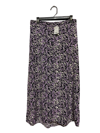 ANKO |XL| WAIST 32| B33| PURPLE FLORAL PRINT MIDI SKIRT