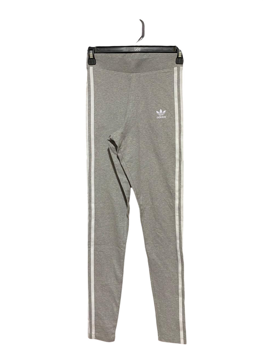 ADIDAS |XS| WAIST 23| B33| ORIGINALS GREY MELANGE LEGGINGS WITH WHITE THREE STRIPES