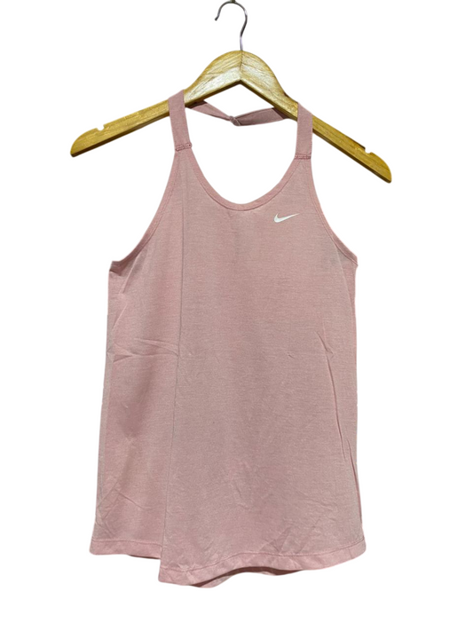 NIKE |XS| BUST 14| B33| WOMEN'S DRI-FIT LIGHT PINK HALTER-NECK ATHLETIC TANK TOP
