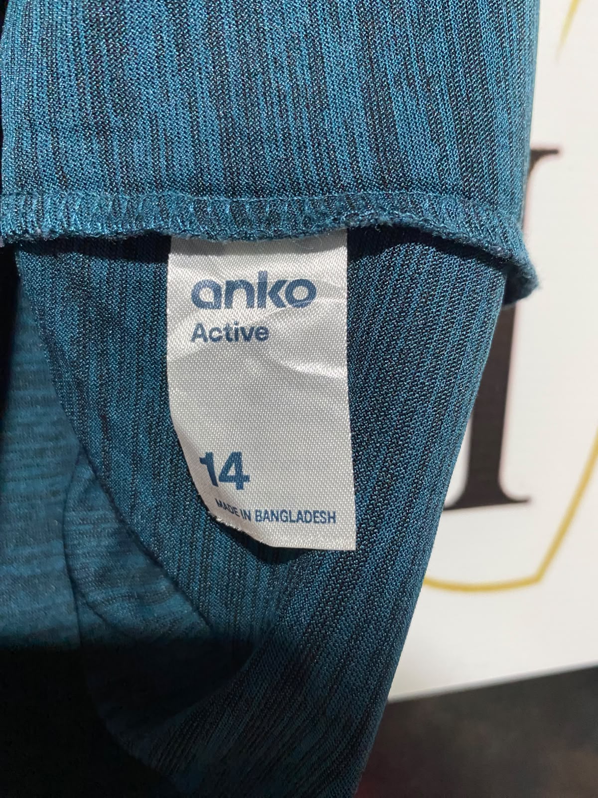 ANKO |L| BUST 21| A10| WOMEN'S V-NECK MELANGE TEAL SHORT SLEEVE ATHLETIC T-SHIRT