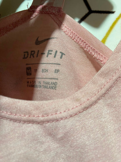NIKE |XS| BUST 14| B33| WOMEN'S DRI-FIT LIGHT PINK HALTER-NECK ATHLETIC TANK TOP