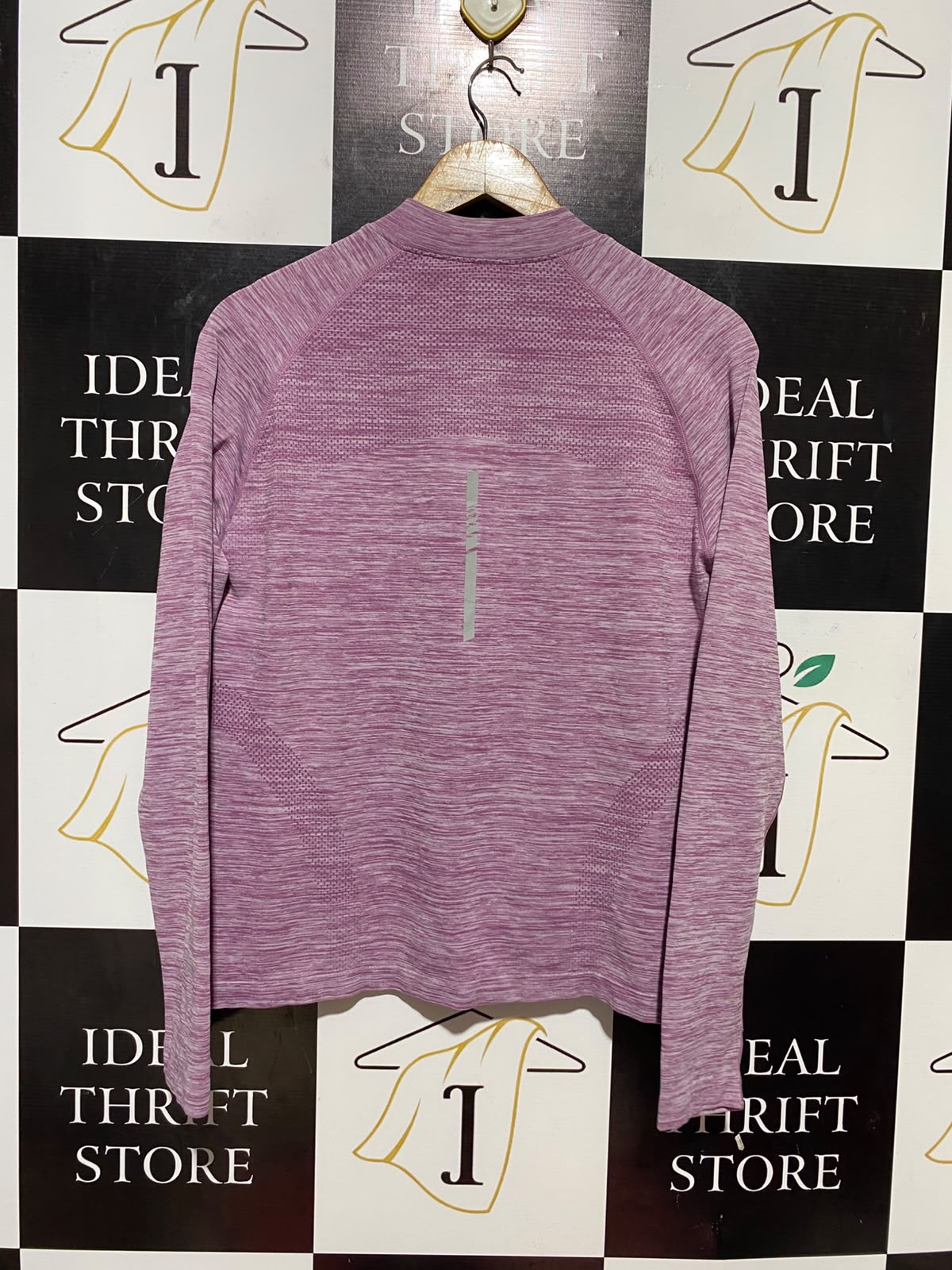 CIRCUIT |L| BUST 19| B33| WOMEN'S SEAMLESS HEATHERED PURPLE 1/4 ZIP LONG SLEEVE ATHLETIC TOP