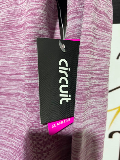 CIRCUIT |L| BUST 19| B33| WOMEN'S SEAMLESS HEATHERED PURPLE 1/4 ZIP LONG SLEEVE ATHLETIC TOP