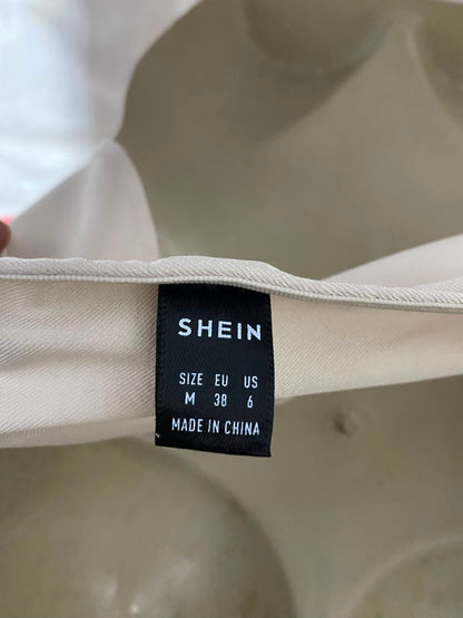 SHEIN |M| BUST 18| B33| CREAM DOUBLE-BREASTED HALTER-NECK CROPPED WAISTCOAT VEST