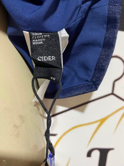 CIDER |XS| BUST 17| B33| CHIC BLUE DENIM HALTER NECK VEST TOP WITH GOLDEN BUTTONS