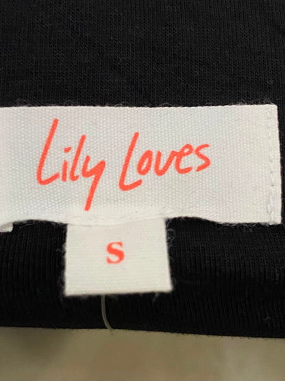LILY LOVES |S| BUST 14| B33| CHIC JET BLACK ONE-SHOULDER SLEEVELESS TANK TOP WITH SIDE RUCHING