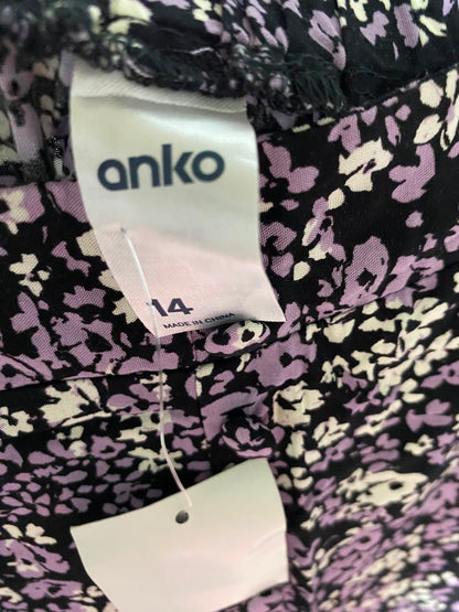 ANKO |XL| WAIST 32| B33| PURPLE FLORAL PRINT MIDI SKIRT