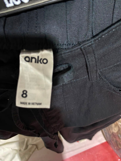 ANKO |S| WAIST 26| B33| BLACK WIDE LEG ADJUSTABLE DRAWSTRING PANTS