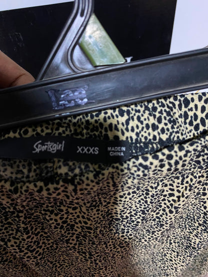SPORTS GIRL |XS| WAIST 23| B33| LADIES LEOPARD PRINT FLARED PANTS