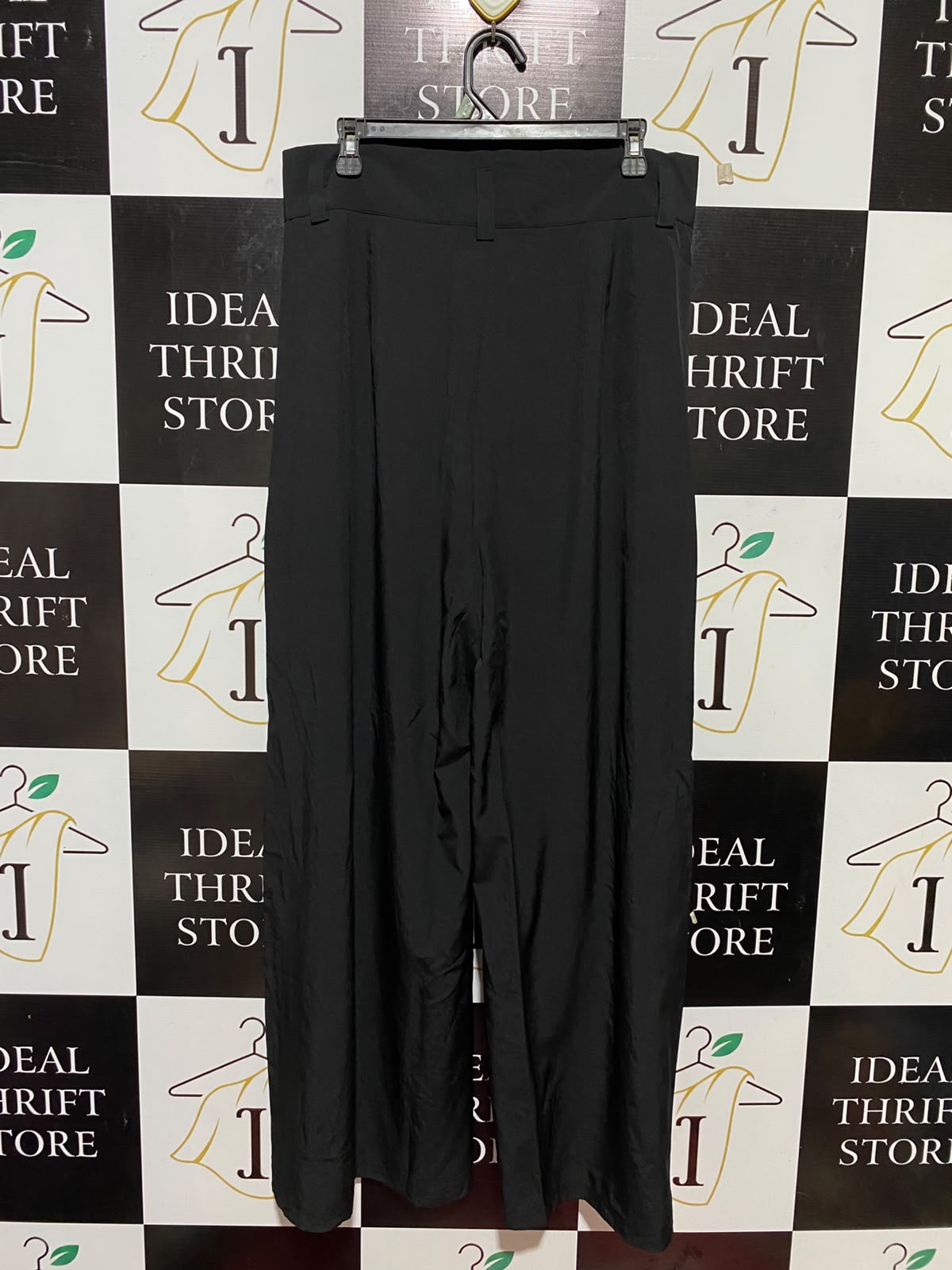 INCERUN |XL| WAIST 34| B33| SOLID BLACK WIDE LEG SKIRT PANTS