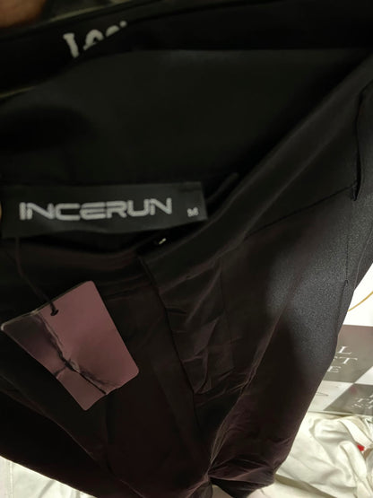 INCERUN |XL| WAIST 34| B33| SOLID BLACK WIDE LEG SKIRT PANTS