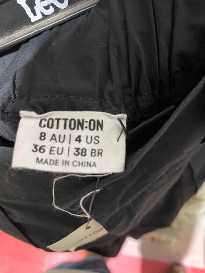 COTTON ON |L| WAIST 29| B33| SOLID BLACK WIDE LEG CARGO PANTS