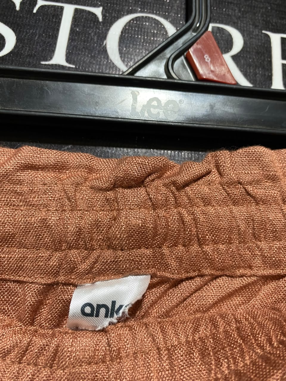 ANKO |XL| WAIST 32| B33| TERRACOTTA WIDE LEG DRAWSTRING LINEN PANTS