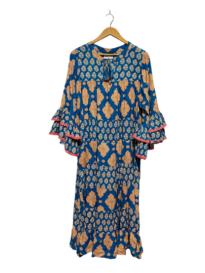 NAUDIC |XXL| BUST 24| B33| WOMEN'S BOHO TIRED MAXI DRESS