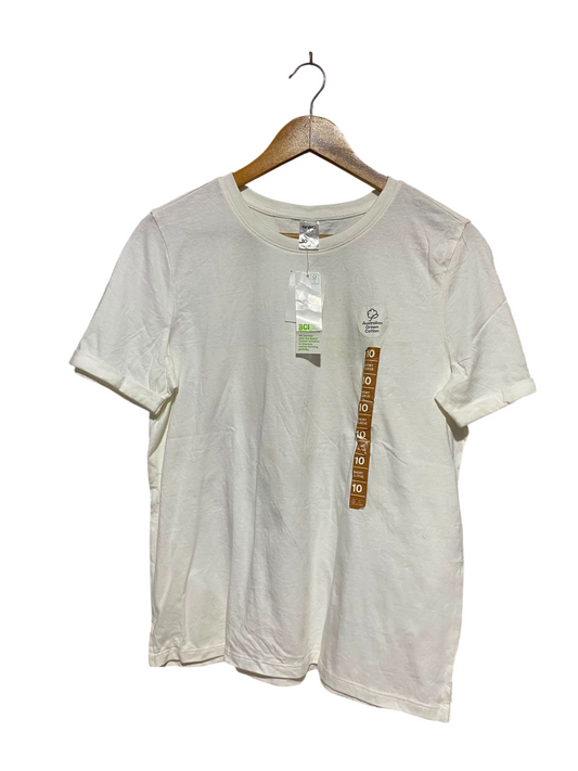 ANKO |L| BUST 20| B33| WOMEN'S AUSTRALIAN GROWN COTTON CREW NECK T-SHIRT – CRISP WHITE