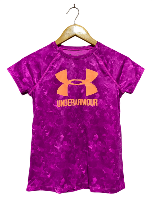 UNDER ARMOUR |L| BUST 16| B33| YOUTH GIRLS HEATGEAR SHORT SLEEVE ATHLETIC T-SHIRT