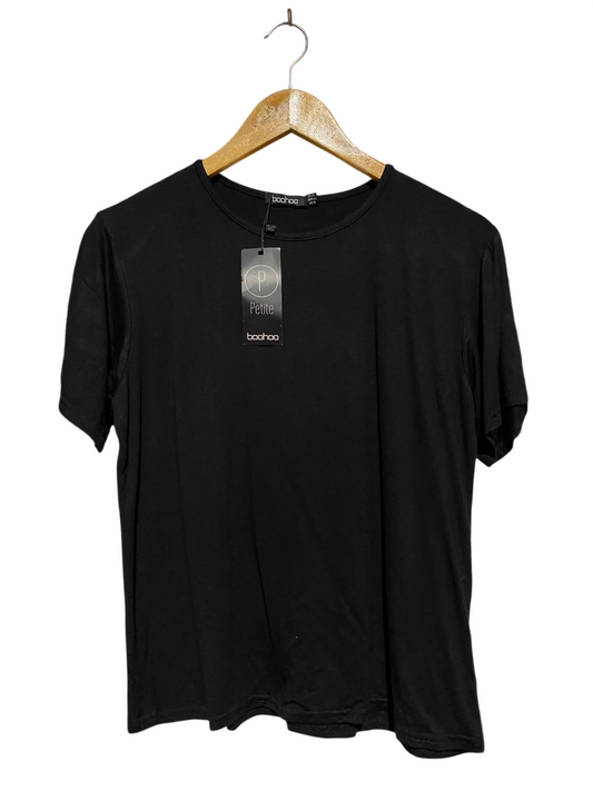 BOOHOO |M| BUST 18| B33| WOMEN'S ESSENTIAL SHORT SLEEVE CREW NECK T-SHIRT – SOLID BLACK
