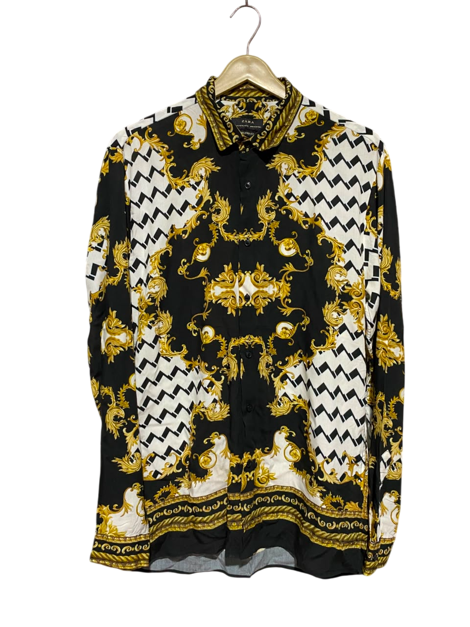 ZARA |M| BUST 21| B34| LUXURY PRINT LONG SLEEVE BUTTON DOWN SHIRT