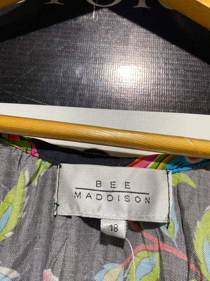 BEE MADDISON |XL| BUST 25| B34| LADIES BLACK MULTICOLOR FLORAL BOHO MAXI DRESS