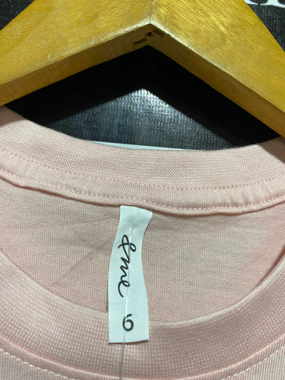 & ME |S| BUST 18| B34| PASTEL PINK PREMIUM COTTON CREW NECK T-SHIRT