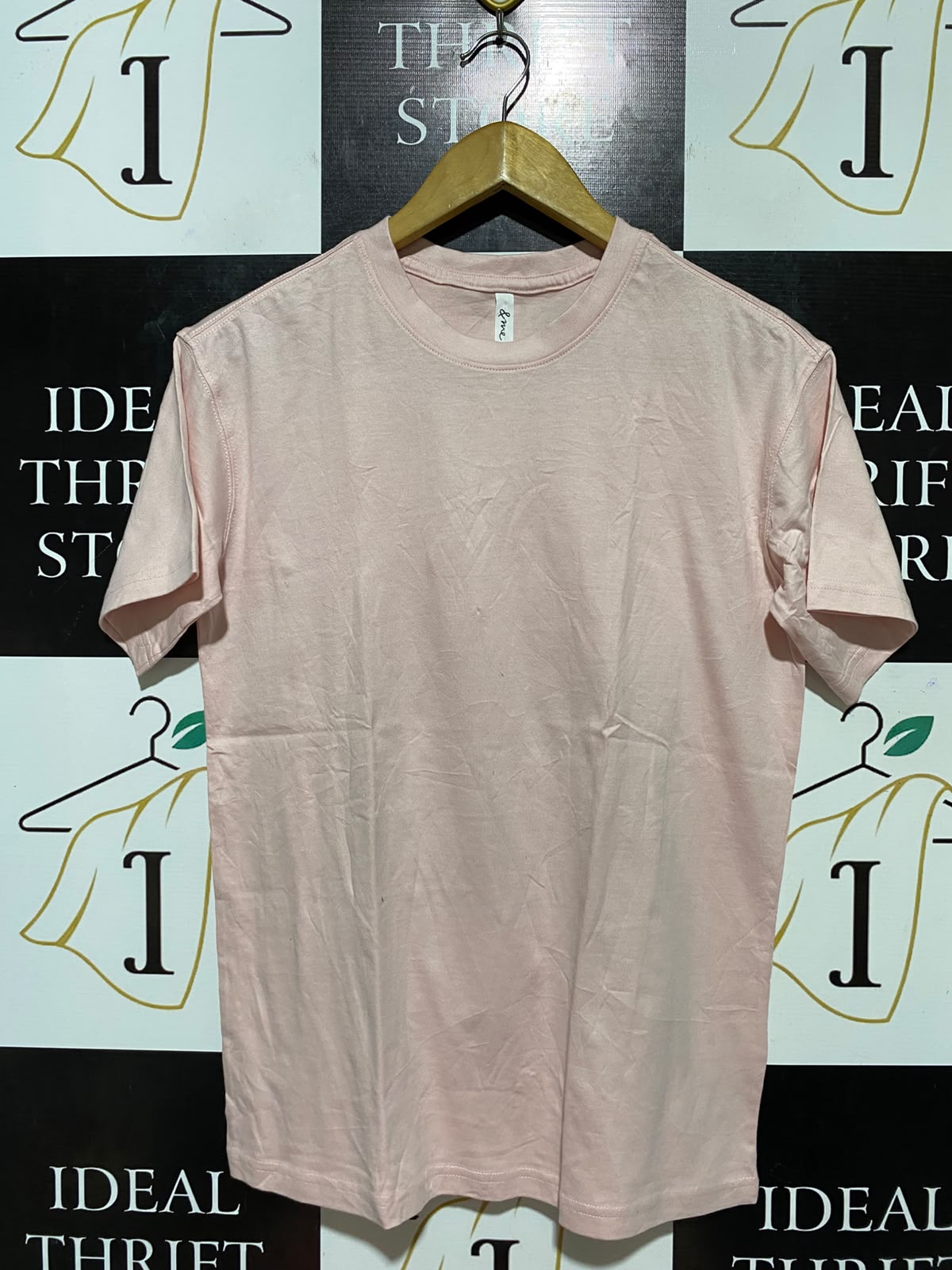 & ME |S| BUST 18| B34| PASTEL PINK PREMIUM COTTON CREW NECK T-SHIRT
