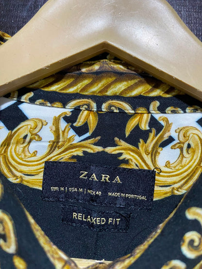 ZARA |M| BUST 21| B34| LUXURY PRINT LONG SLEEVE BUTTON DOWN SHIRT