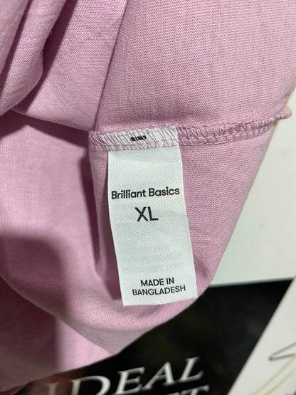 BRILLIANT BASICS |XL| BUST 22| B34| PREMIUM SOLID LILAC V-NECK BASIC TEE
