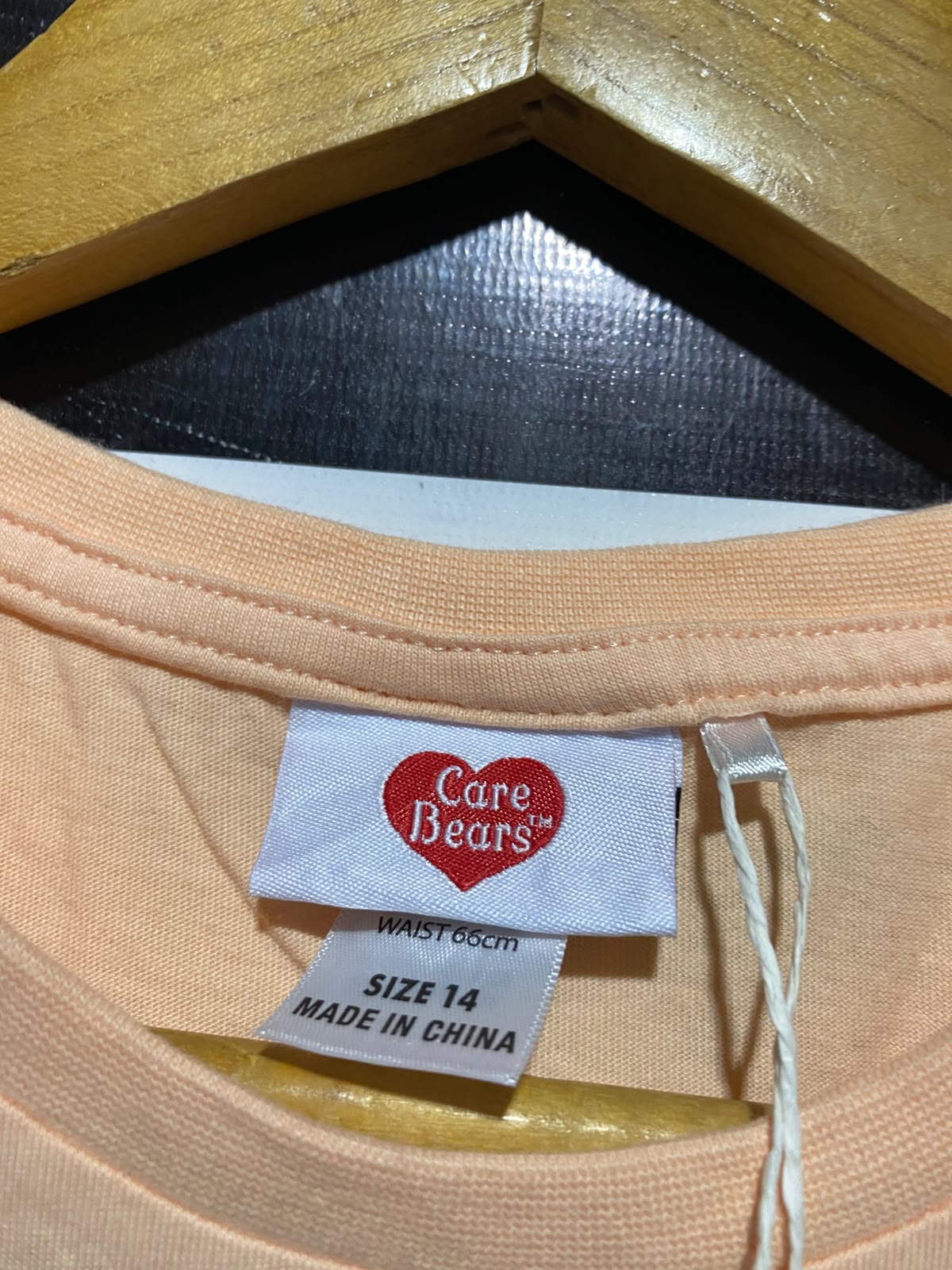 CARE BEARS |M| BUST 17| B34| CARE BEARS FOREVER" GIRLS GRAPHIC PRINT T-SHIRT – PASTEL PEACH