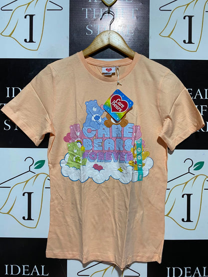 CARE BEARS |M| BUST 17| B34| CARE BEARS FOREVER" GIRLS GRAPHIC PRINT T-SHIRT – PASTEL PEACH