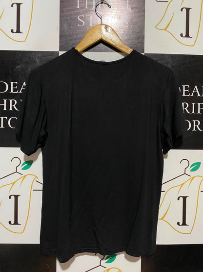 BOOHOO |M| BUST 18| B33| WOMEN'S ESSENTIAL SHORT SLEEVE CREW NECK T-SHIRT – SOLID BLACK