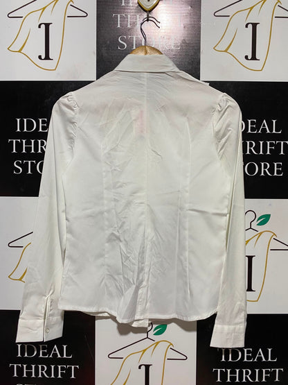 IM BRIDE |M| BUST 17| B33| WOMEN'S VICTORIAN RUFFLE FRONT LONG SLEEVE BLOUSE