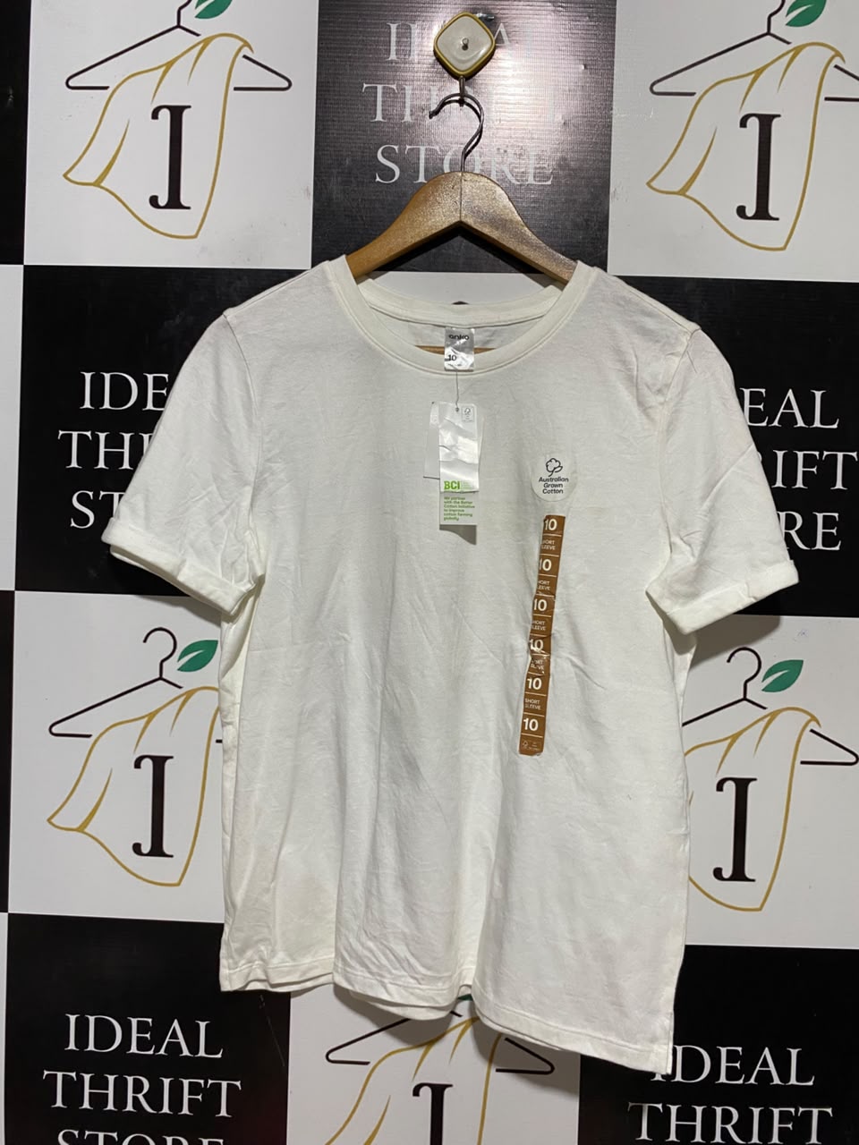 ANKO |L| BUST 20| B33| WOMEN'S AUSTRALIAN GROWN COTTON CREW NECK T-SHIRT – CRISP WHITE